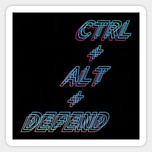 CTRL+ALT+DEFEND (Colorfull): A Cybersecurity Design Sticker